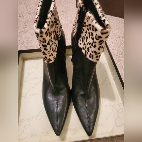 Enzo Angiolini Leopard Trim Booties - Picture 3 of 3
